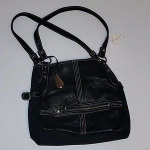 Franco Sarto‎ Leather Black Shoulder Bag
